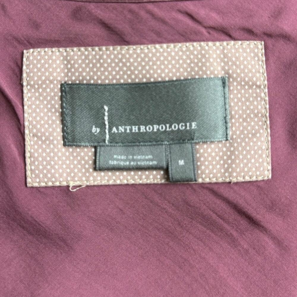 Anthropologie Elyse Plum Satin Slip Midi Dress - Size M - Picture 9 of 10